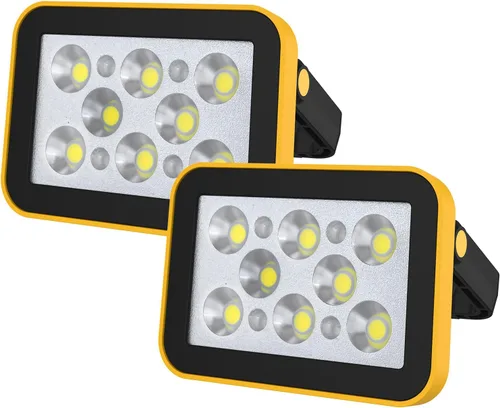 Vista 8 de T-SUN Luz de trabajo LED recargable, 30W 2000LM portátil, impermeable, paquete de 2