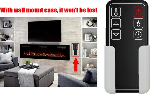 Vista 2 de Mando a distancia de repuesto para calentador eléctrico COSTWAY 10031US-DK-CYPF 3D para chimenea