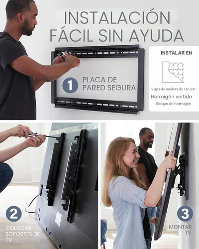 Vista 6 de SANUS Soporte de pared inclinable para TVs de 46" - 90" o 150 libras - Soporte de inclinación premium con ajuste universal - Extensión suave de 5.7