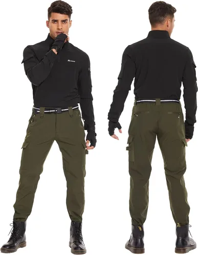 Vista 2 de NATUVENIX Snow Pants Men Ski Pants Men Water Resistant Hiking Pants for Men Fleece Lined Tactical Work Snowboard Pants