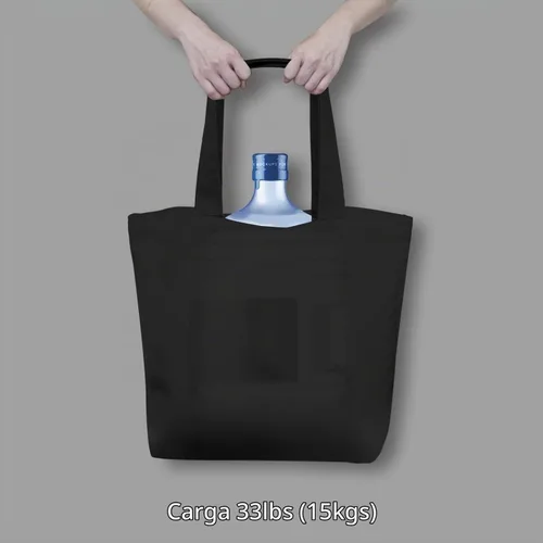Vista 6 de TOPDesign - Paquete de 1 bolsa de lona de algodón, superfuerte, 12 onzas, bolsa para compras reutilizable, de tela, diseño moderno, en dos tonos