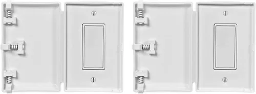 Vista 9 de Cubierta para interruptor de luz para mascotas para bebé y niño pequeño moderno Decora Leviton Legrand Rocker, protector de seguridad eléctrico