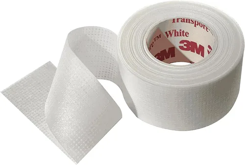 Vista 2 de 3M Transpore - Cinta quirúrgica, 1 pulgada x 10 yardas, 12 unidades (paquete de 1) 10 yds