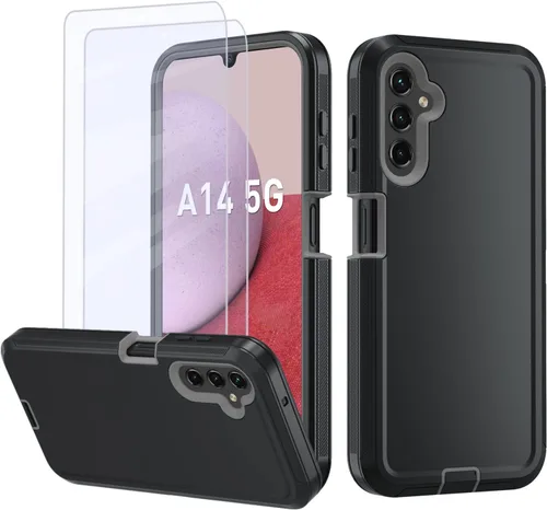 Vista 2 de Funda para Samsung Galaxy A14 5G, A14 5G resistente, protección de grado militar, a prueba de golpes, a prueba de caídas, a prueba de polvo, solo