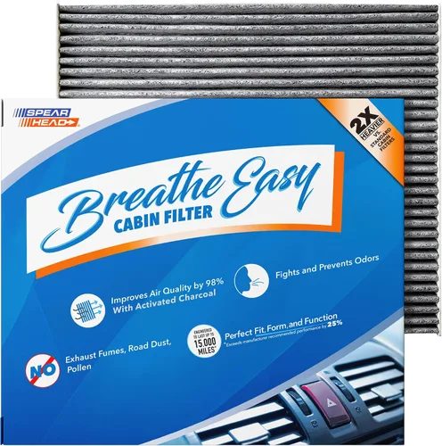 Vista 76 de Spearhead Odor Defense Breathe Easy - Filtro de cabina para AC y calentador Compatible con Chrysler 200 2015-17, Cherokee 2014-18 como OEM Hasta