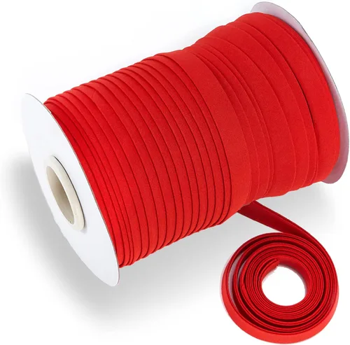 Vista 25 de Cinta al bies de doble pliegue de 1/2 pulgada, cinta al bies de doble pliegue de 55 yardas, carrete continuo a granel para coser ropa, acolchado