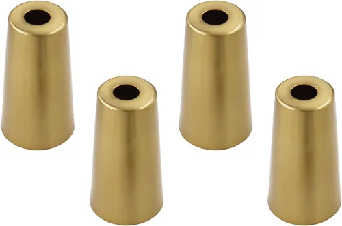 Vista 10 de 4 tapas de metal para patas de silla, fundas inferiores para patas de muebles, puntas de patas de silla, tapas protectoras redondas para piso