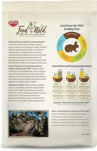 Vista 8 de Kaytee Food from The Wild - Alimento natural para conejos, 4 libras, (paquete de 2)