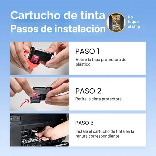 Vista 5 de Cartuchos de tinta 67XL HP para impresora HP, reemplazo para cartuchos de tinta HP 67, paquete combinado en color y negro, HP67, DeskJet 2755e