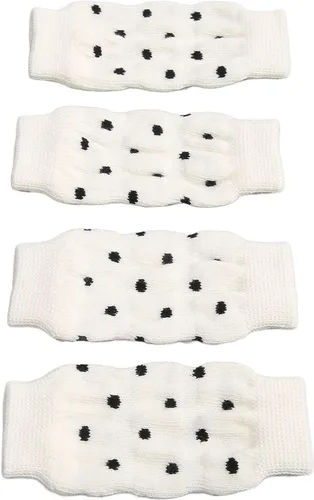 Vista 10 de Dog Elbow Protector, 4PCS Pet Leg Sleeves Knitted Leg Support Wraps with Polka Dot Design for Small Medium Dogs (S)
