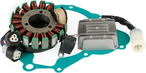 Vista 2 de Estator de bobina Magneto + regulador de voltaje + junta de montaje para Yamaha YFM225 Moto-4 1986-1988, YFM250 Moto-4 1989-1991