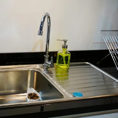 Vista 5 de DOITOOL Colador de acero inoxidable con forma de triángulo de malla cesta colador de cocina cestas de drenaje para frutas limpieza de verduras