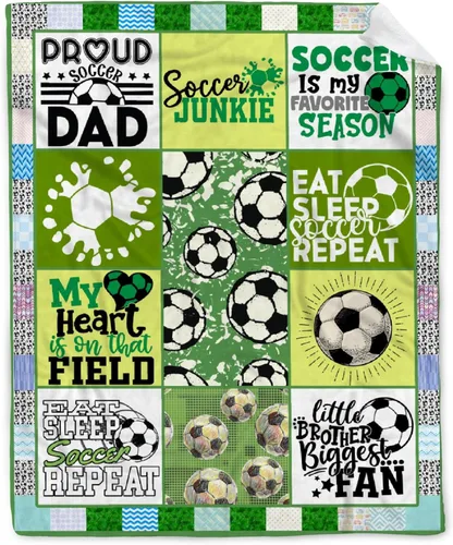 Vista 21 de Manta de fútbol para niñas, regalos de fútbol para niñas y niños, manta de franela de forro polar suave y cálida para niñas, regalos de fútbol