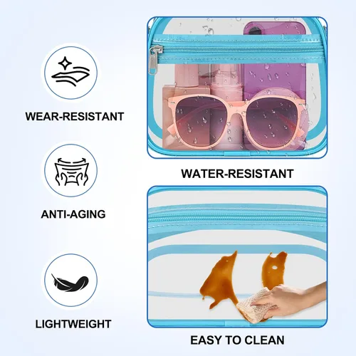Vista 6 de COK Bolsa transparente para eventos de estadio, bolsas cruzadas para mujeres y hombres, bolso transparente para conciertos y festivales