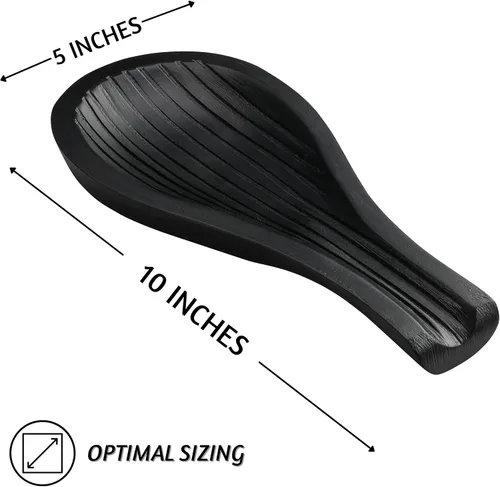 Vista 3 de Soporte para cuchara o soporte para cuchara para encimera de cocina (1, negro)