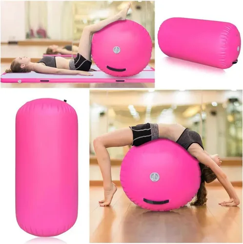 Vista 3 de Colchoneta inflable de gimnasia para gimnasia de 25/35/35 pulgadas, con bomba de aire eléctrica para entrenamiento, yoga, backflip, uso doméstico
