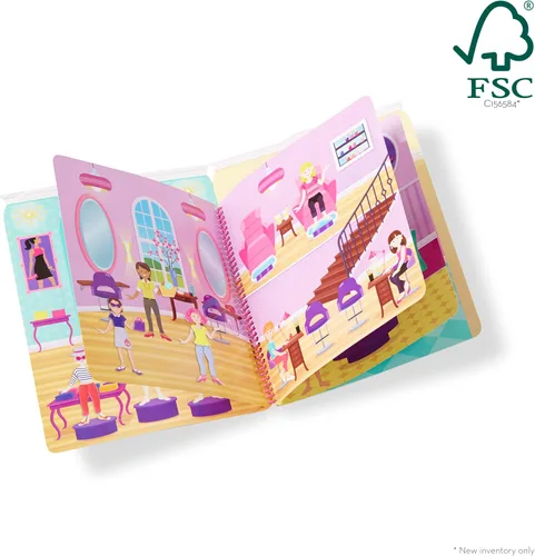 Vista 11 de Melissa & Doug Libro de actividades con pegatinas: día de glamour, 196 pegatinas reutilizables.