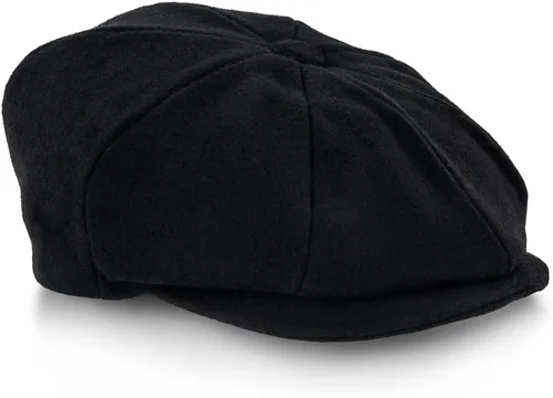 Vista 2 de Shelby - Gorra de 8 paneles de mezcla de lana, Negro
