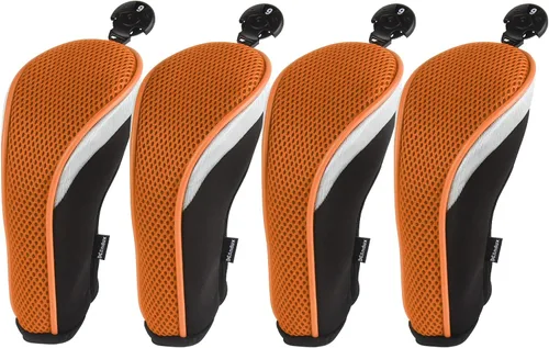Vista 10 de Andux – Fundas de cabeza de palo de golf híbridos set de 4 con intercambiable Número Etiquetas con Dial No. Etiqueta Tubería de colores todos