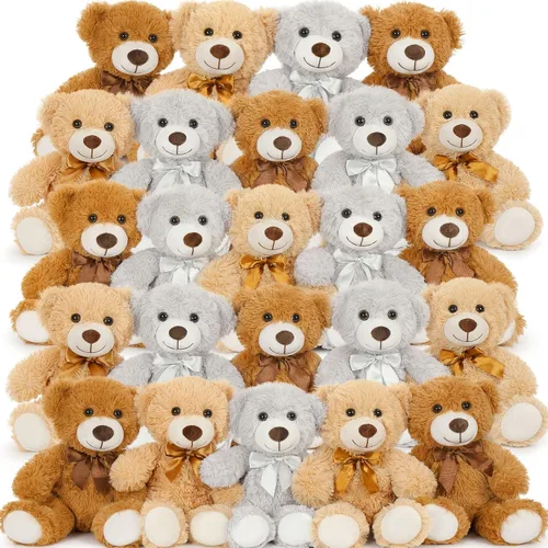 Vista 10 de MaoGoLan - Osos de peluche, paquete de 3 osos de peluche, regalo de cumpleaños o centro de mesa para niñas, 13.5 pulgadas