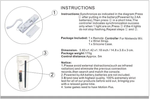 Vista 6 de Lyyes Wii Remote Controller with Nunchuck, Silicon Case and Strap for Wii U (Blue)