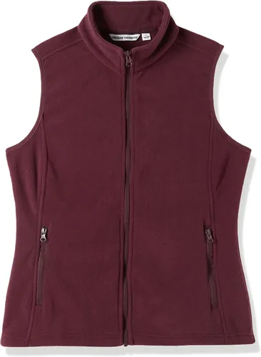 Vista 7 de Outdoor Ventures Chaleco de forro polar con cremallera para mujer, con bolsillos, cálido chaleco sin mangas para otoño e invierno
