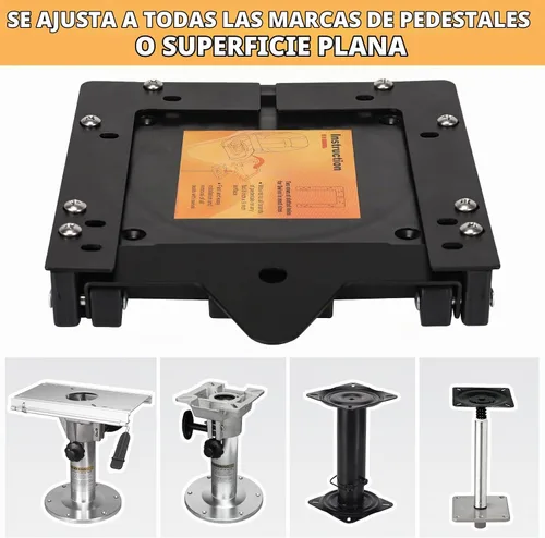 Vista 4 de Leader Accessories - Soporte de asiento de desconexión rápida con asiento de barco giratorio, 2 juegos Ajuste universal para todas las bases