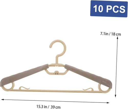 Vista 2 de Cabilock Perchas de traje para hombre, 10 perchas extra anchas sin golpes de 16 a 23 pulgadas, ahorro de espacio, resistentes para organizador