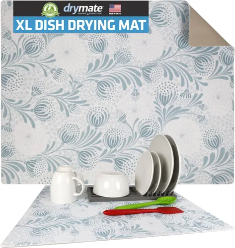 Vista 10 de Drymate Tapete para cafetera, (accesorio de barra de estación de café) protege las encimeras de cocina de derrames, manchas y arañazos, absorbente