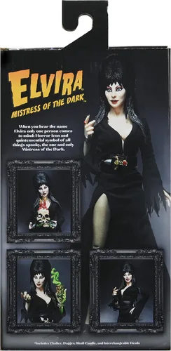 Vista 4 de NECA Elvira- Figura vestida de 8" - Elvira