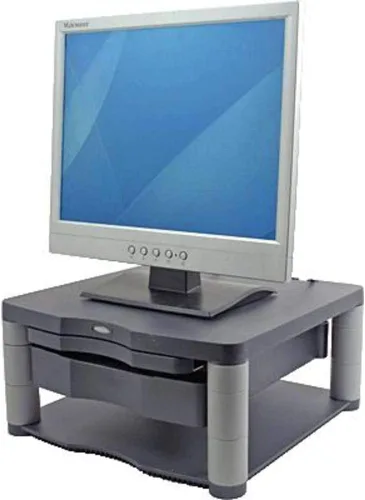 Vista 7 de Fellowes Soporte de monitor de altura ajustable de alta calidad, color Negro