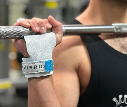 Vista 2 de Woddies - Puños de gimnasia para crossfit, dominadas, levantamiento de pesas, cuero suave, ajuste cómodo, agarre WOD duradero para adultos