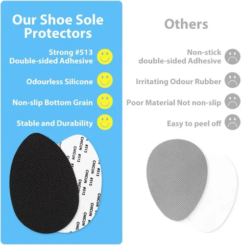 Vista 2 de Dr. Shoesert Almohadillas antideslizantes para zapatos, protectores adhesivos para suela de zapatos, tacones altos antideslizantes para zapatos