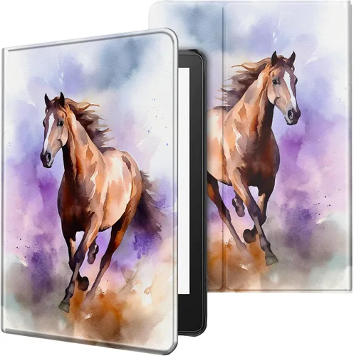 Vista 17 de Funda para tablet Kindle Fire 7 2019/2017 lanzamiento 9ª/7ª generación 7 pulgadas, ligera, protectora de piel sintética, cubierta inteligente