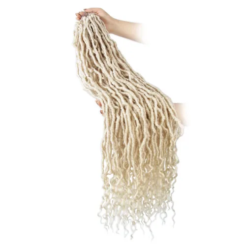 Vista 29 de BOHOBABE Rastas Sintéticas de Ganchillo de 10 Pulgadas, Rastas de Ganchillo Suaves Boho con Puntas Rizadas, Rastas Cortas de Diosa Bohemia de 1#