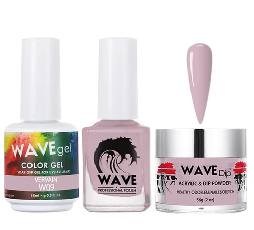 Vista 212 de WAVEGEL - Juego de gel de remojo, laca de uñas y polvo acrílico a juego - Colección Simplicity - #P109 Blizzard