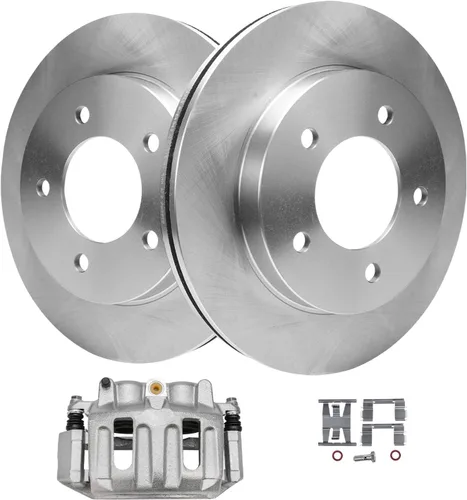 Vista 29 de Detroit Axle - 4WD - Rotores de disco delantero de 13.031 in de repuesto para Ford Excursion F-250 F-350 Super Duty 1999-2004 - Juego de 3 piezas