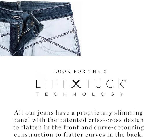Vista 5 de NYDJ Pantalones de mezclilla Barbara de corte de bota para mujer de talla grande Pantalones acampanados y adelgazantes