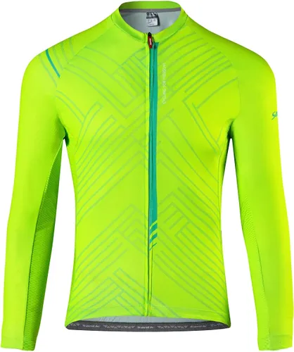 Vista 20 de Santic - Camiseta de ciclismo para hombre, manga larga, reflejante, cremallera completa, con bolsillos