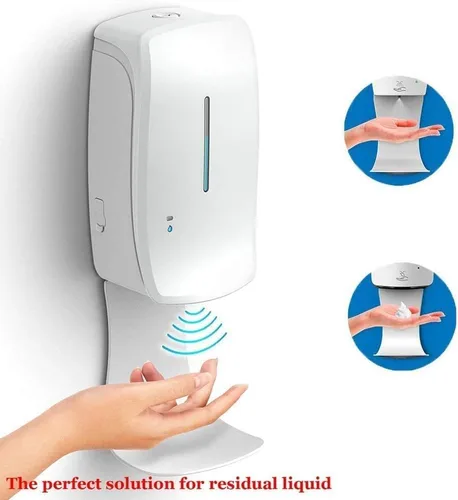Vista 5 de 6 bandejas de goteo para dispensadores de jabón montados en la pared, evita goteos y pulverizaciones, soporte para dispensador, soporte, bandeja
