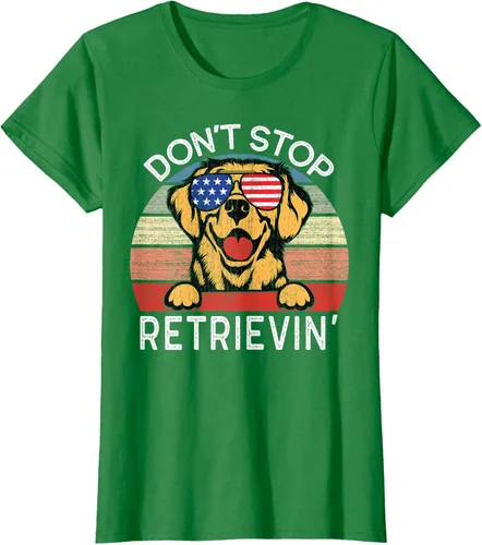 Vista 40 de Don't Stop Retrievin' Golden Retriever Dog Camiseta, Negro