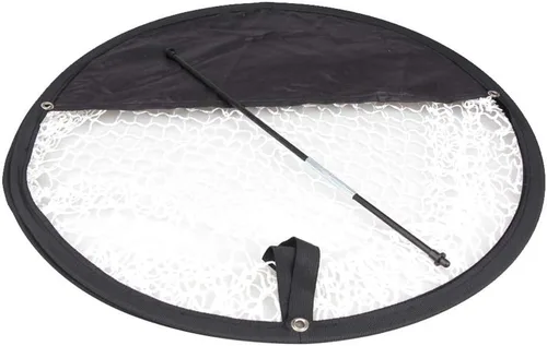 Vista 5 de Práctica de entrenamiento portátil de tiro de golf para practicar astillado, cesta de red duradera, portátil, plegable, color negro