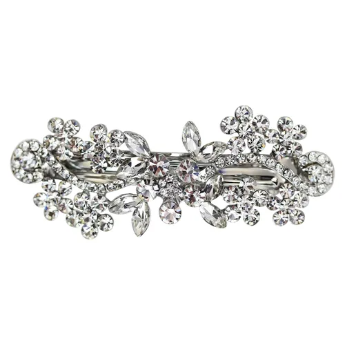 Vista 8 de Faship Clip de pasador de pelo de cristal floral AB multicolor
