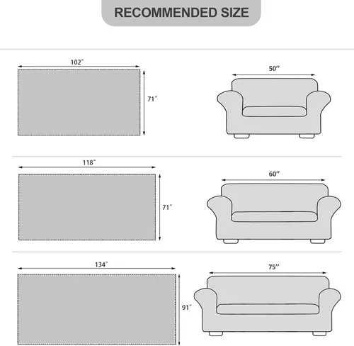 Vista 2 de Foreate Funda impermeable para sofá de mascotas, funda lavable para sofá modular de 3 cojines, protector de sofá a prueba de arañazos y gatos, 71 x