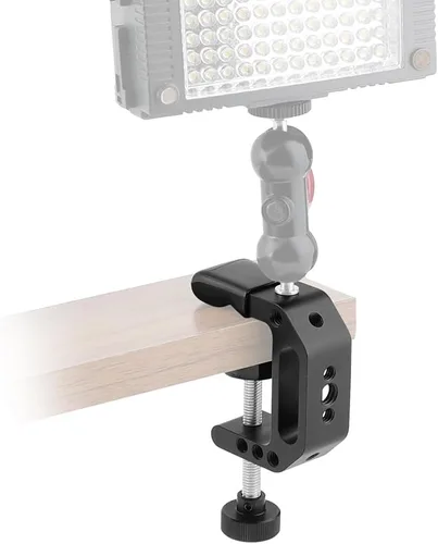 Vista 3 de CAMVATE Abrazadera C de aluminio con enchufe hembra de 1/4"-20 y 3/8"-16 para mesas de montaje en escritorio (2 piezas) - 2541