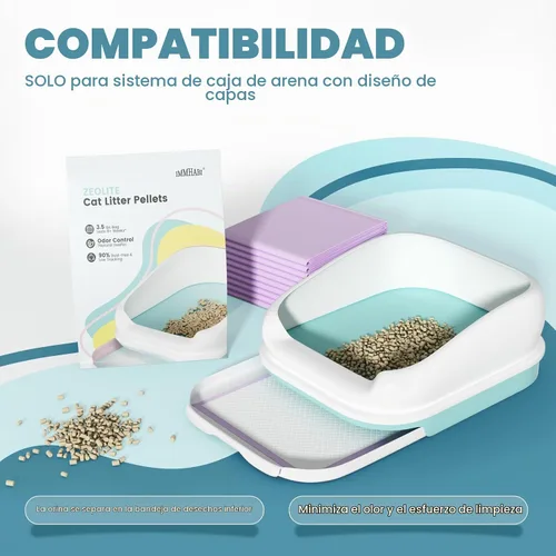 Vista 2 de Pellets genéricos de arena para gatos de 7 libras (3.5 libras x 2), repuestos genéricos de arena exclusivamente para sistemas de caja de arena