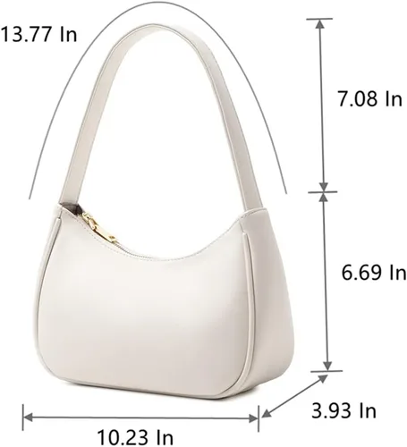 Vista 2 de CYHTWSDJ Bolsos de hombro para mujer, lindo bolso de mano con cierre de cremallera