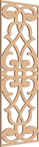Vista 20 de 9 3/8"W x 24 3/8"H x 1/4"T Bellaire Decorativos Paneles de pared de madera calado, abedul