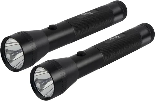 Vista 7 de Linterna LED de batería D de 2 celdas de alta resistencia, lúmenes altos, modo único, aluminio, linterna de metal resistente para exteriores