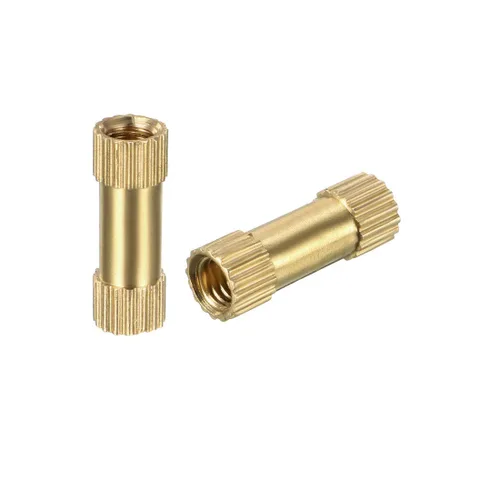 Vista 7 de uxcell Tuercas de inserción moleteadas – 100 piezas M2 x 0.157 in de longitud x 0.126 in de diámetro exterior rosca hembra tuerca de inserción
